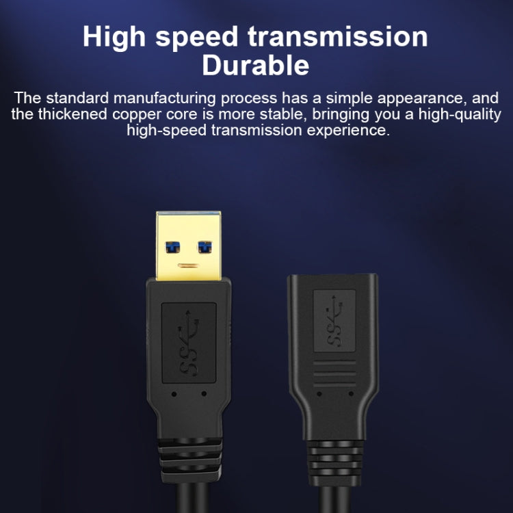 USB 3.0 Female To USB 3.0 Male PVC Cable, Length:1m(Black) - HoMEdemic™ 