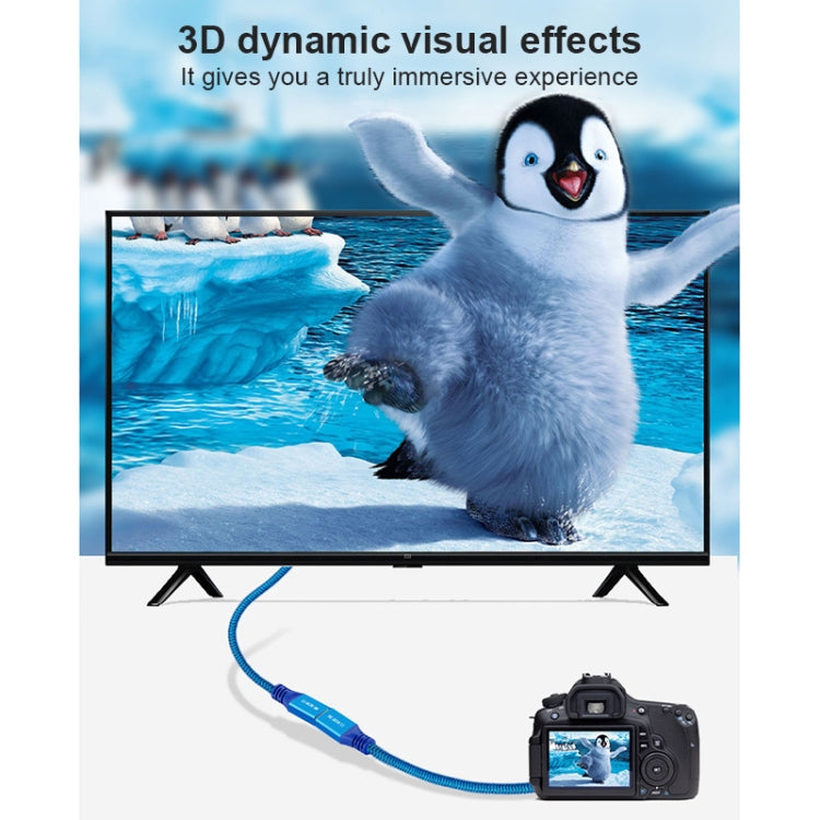 USB 3.0 Male To Micro USB 3.0 Male Braided Cable, Length:0.3m(Blue) - HoMEdemic™ 