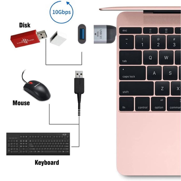 USB 3.0 Type A Female to USB 3.1 Type C Male Host OTG Data 10Gbps Adapter for Laptop & Phone - HoMEdemic™ 