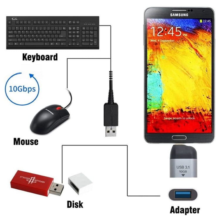 USB 3.0 Type A Female to USB 3.1 Type C Male Host OTG Data 10Gbps Adapter for Laptop & Phone - HoMEdemic™ 