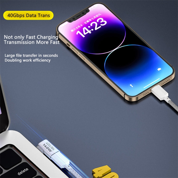 USB 3.1 Type-C 40Gbps 8K Transmission Adapter 140W 5A Charge, Specification:Type-C Male to Female Middle Bend - HoMEdemic™ 