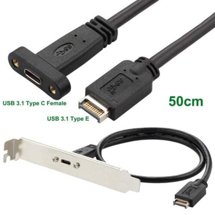 USB 3.1 Type-E To USB-C / Type-C Connector Front Panel Header 0.3m High Profile Bracket - HoMEdemic™ 