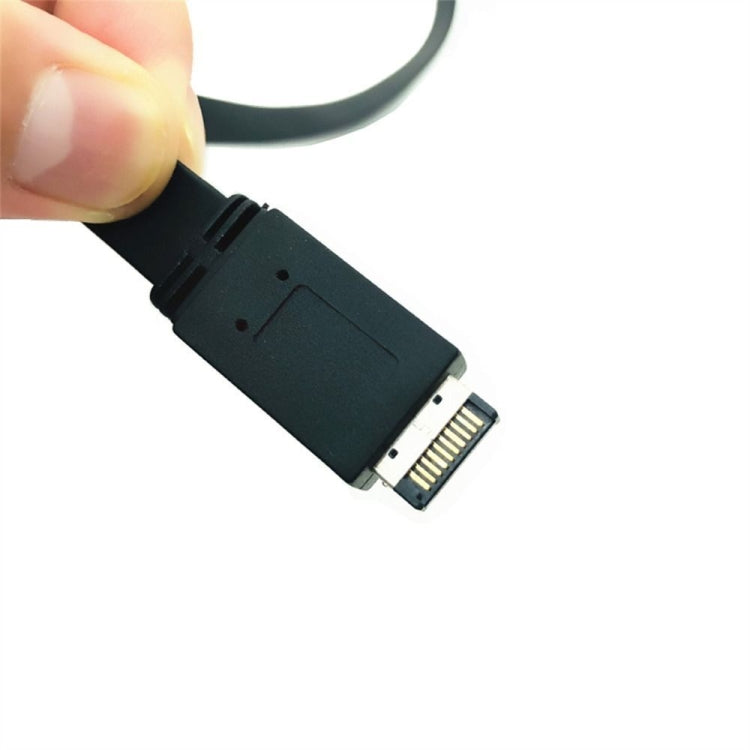 USB 3.1 Type-E To USB-C / Type-C Connector Front Panel Header 0.5m Low Profile Bracket - HoMEdemic™ 