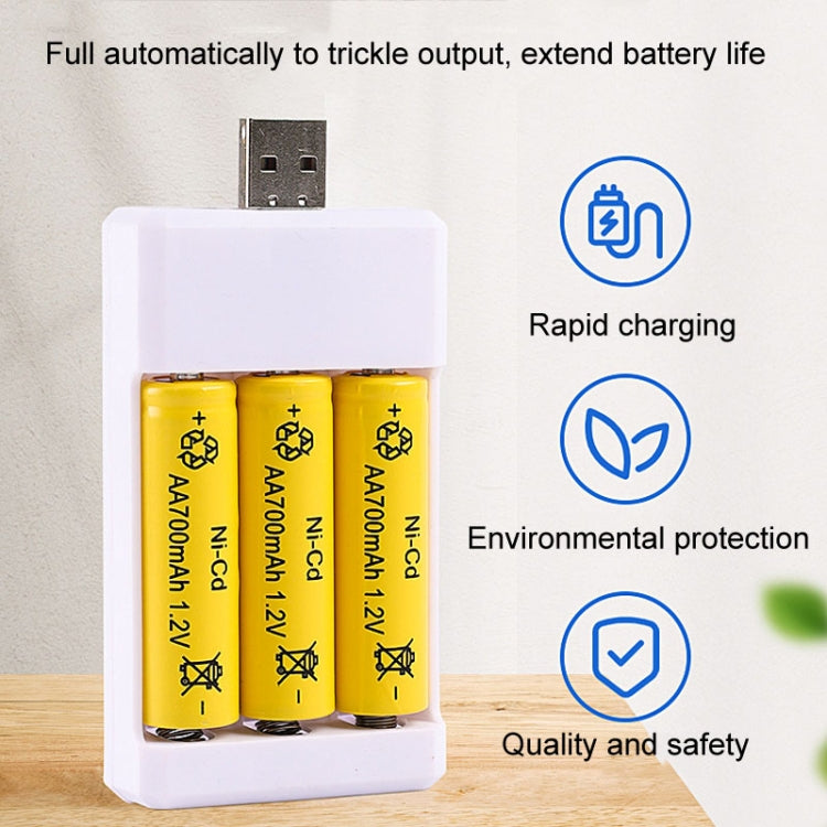 USB 3-Slot Battery Charger Universal Charger For Toys With AA / AAA Rechargeable Batteries - HoMEdemic™ 