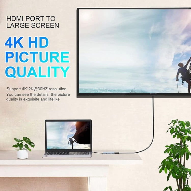 USB C HUB, USB C Adapter 11 in 1 Dongle with 4K HDMI, VGA, Type C PD, USB3.0, RJ45 Ethernet, SD/TF Card Reader, 3.5mm AUX, Docking Station Compatible with MacBook Pro/Air, Other Type C Laptops Devices - HoMEdemic™ 