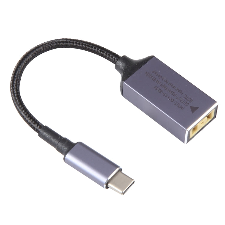 USB-C / Type-C Male to Big Square USB Plug Female Nylon Braided Adapter Cable for Lenovo Thinkpad/ThinkBook/Xiaoxin - HoMEdemic™ 