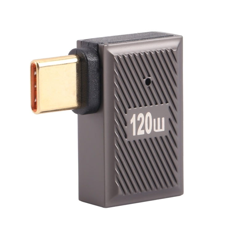 USB-C / Type-C Male to USB Female 10 Gbps 90 Degree Side Bend Charging Adapter (Gun Metal) - HoMEdemic™ 