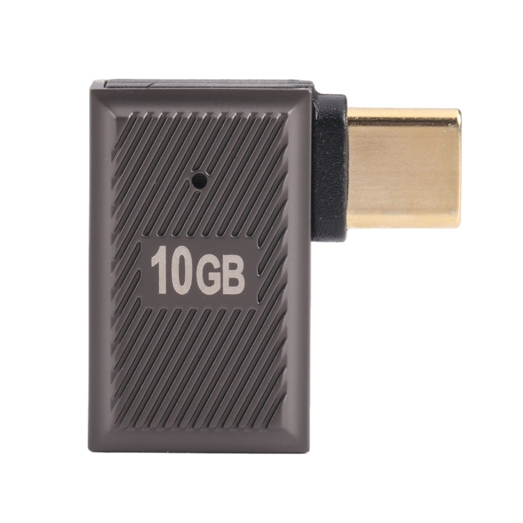 USB-C / Type-C Male to USB Female 10 Gbps 90 Degree Side Bend Charging Adapter (Gun Metal) - HoMEdemic™ 