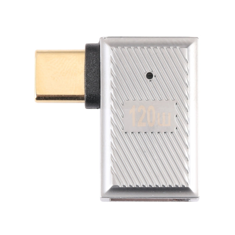 USB-C / Type-C Male to USB Female 10 Gbps 90 Degree Side Bend Charging Adapter (Silver) - HoMEdemic™ 