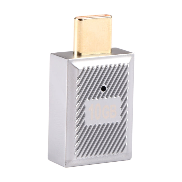 USB-C / Type-C Male to USB Female 10 Gbps Straight Charging Adapter (Silver) - HoMEdemic™ 