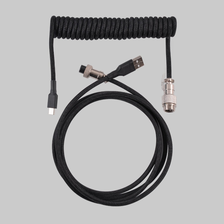 USB-C/Type-C  Mechanical Keyboard Wire Computer Aviation Connector,Cable Length: 3m(Black) - HoMEdemic™ 