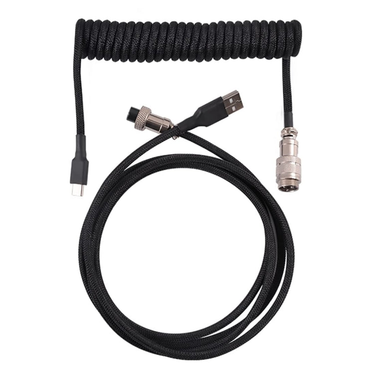 USB-C/Type-C  Mechanical Keyboard Wire Computer Aviation Connector,Cable Length: 3m(Black) - HoMEdemic™ 