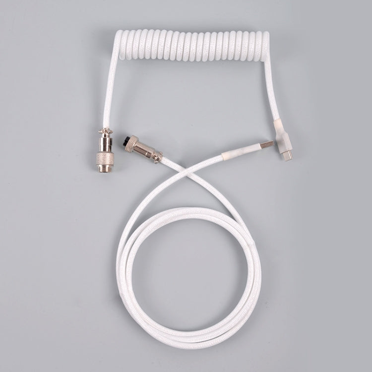 USB-C/Type-C  Mechanical Keyboard Wire Computer Aviation Connector,Cable Length: 3m(White) - HoMEdemic™ 