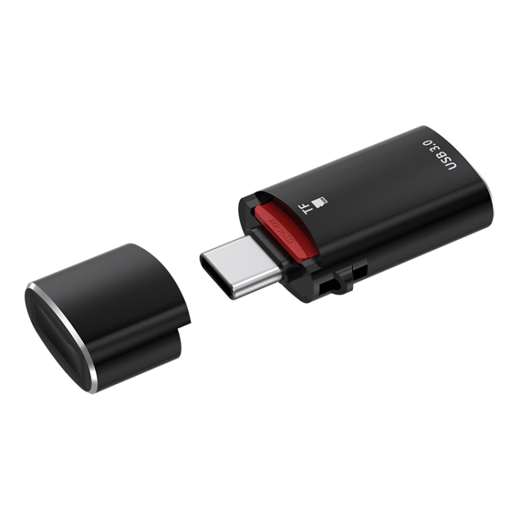 USB-C / Type-C to TF Card Multifunctional Card Reader Universal Adapter (Black) - HoMEdemic™ 
