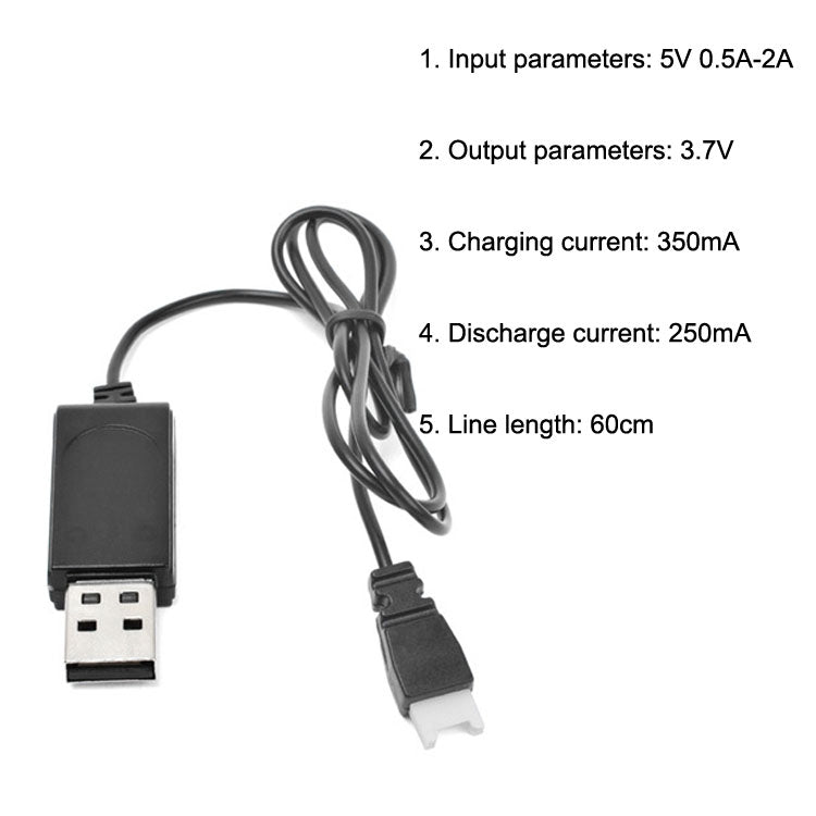 USB Charging Cable 3.7V 350mAh Air To Air Plug Without Protecting For Drone(Black) - HoMEdemic™ 