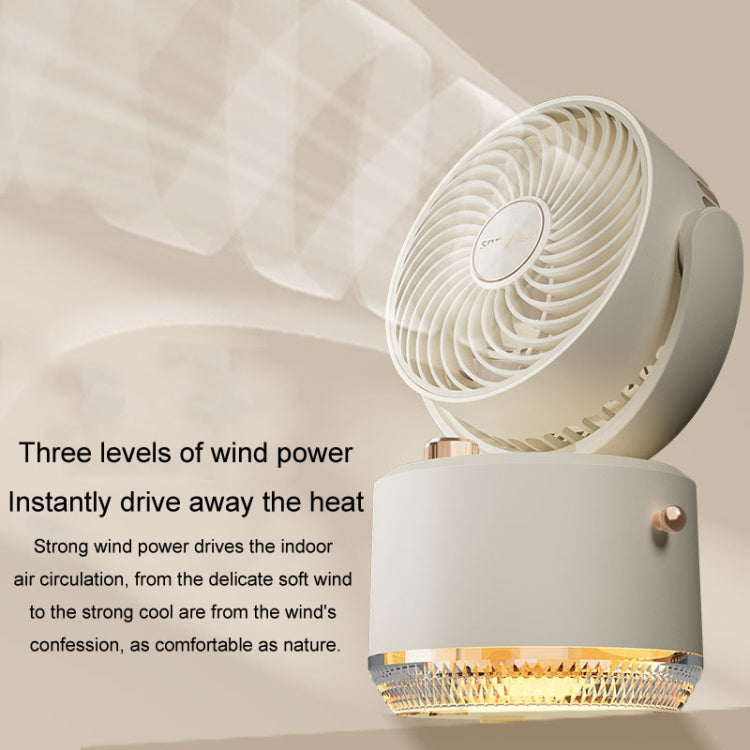 USB Charging Cooler Air Conditioning Fan Desktop Cooling Fan Swing Humidifier(Beige) - HoMEdemic™ 
