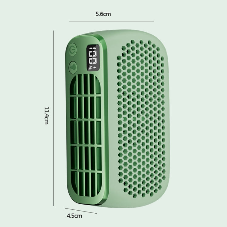 USB Charging Digital Display Portable Bladeless Outdoor Mini Night Light Fan(Green) - HoMEdemic™ 