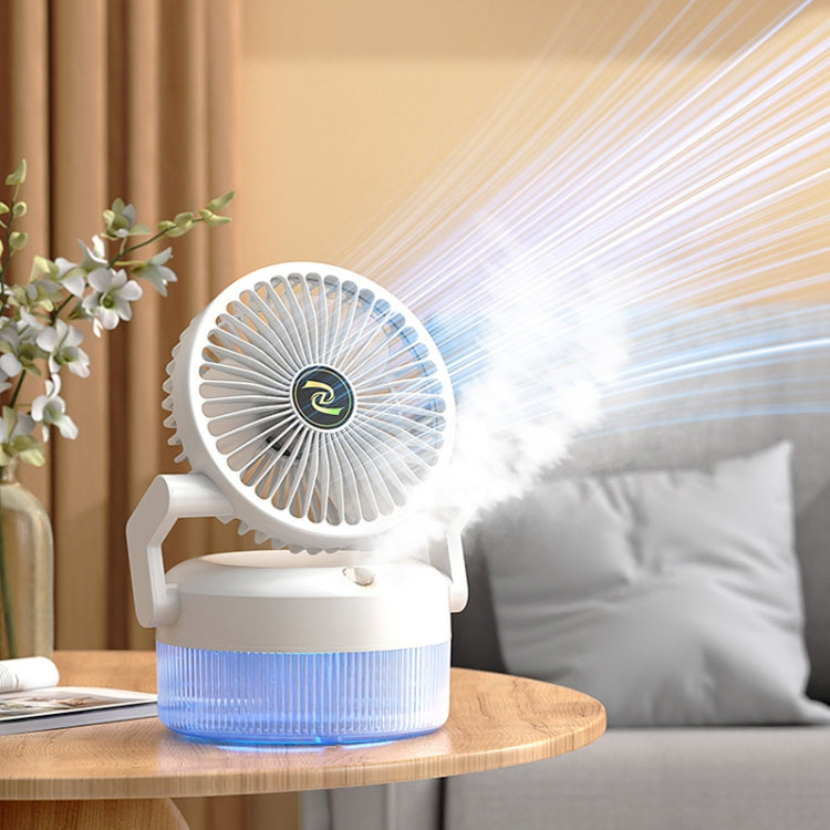 USB Charging Folding Desktop Spray Humidification Fan with Night Light(Green) - HoMEdemic™ 