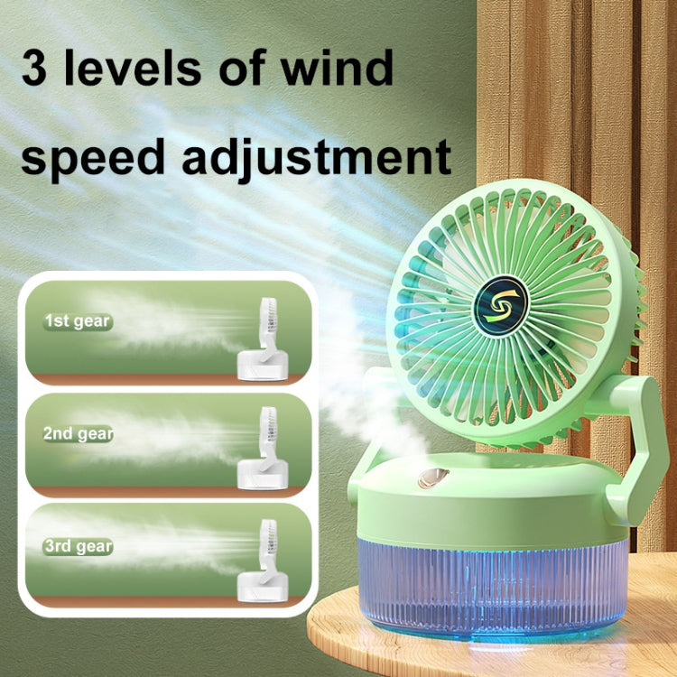 USB Charging Folding Desktop Spray Humidification Fan with Night Light(White) - HoMEdemic™ 