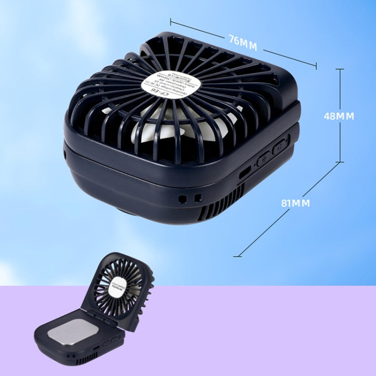 USB Charging Folding Outdoor Handheld Mini Cold Compress Fan Desktop Cooling Fan(White) - HoMEdemic™ 