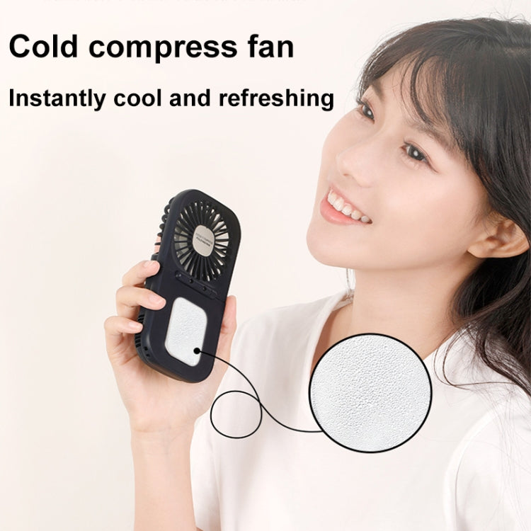 USB Charging Folding Outdoor Handheld Mini Cold Compress Fan Desktop Cooling Fan(White) - HoMEdemic™ 