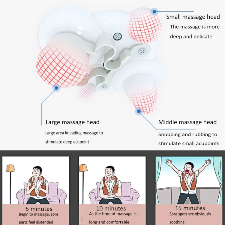 USB Charging Vibration Machine Neck Shawl Kneading Back Shoulder Vibration Massager - HoMEdemic™ 
