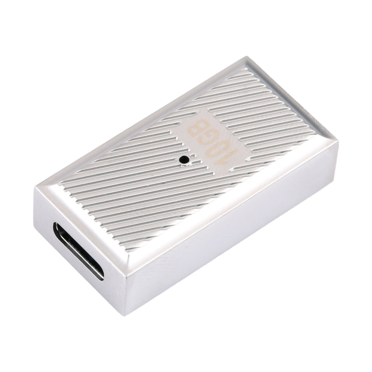 USB Female to USB-C / Type-C Female 10 Gbps Straight Charging Adapter (Silver) - HoMEdemic™ 