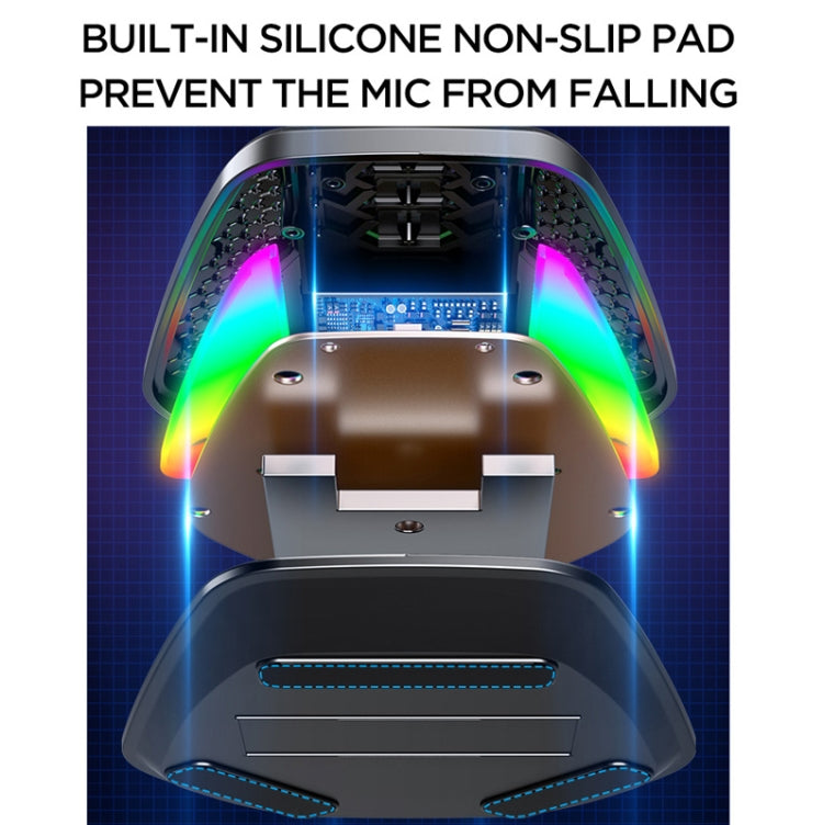 USB Gaming Microphone Built In Sound Card 5 Voice Changing Modes with RGB Lighting - HoMEdemic™ 