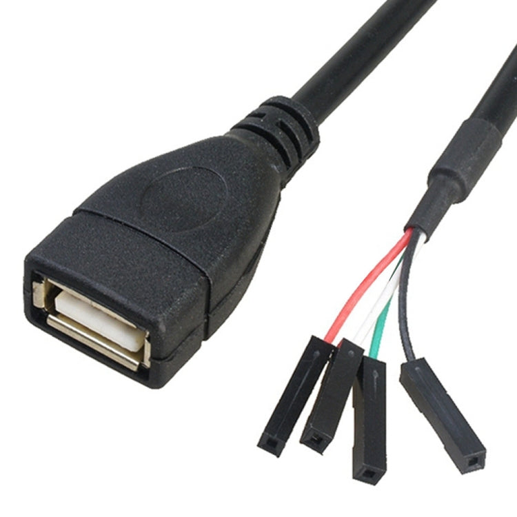 USB Male JUNSUNMAY USB 2.0 A to Female 4 Pin Dupont Motherboard Header Adapter Extender Cable, Length: 0.3m - HoMEdemic™ 