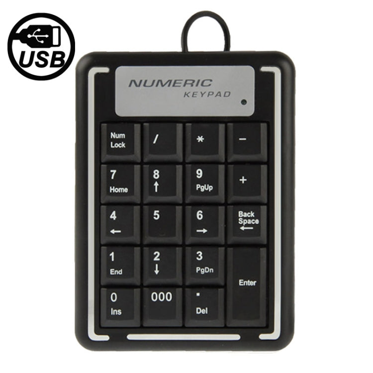 USB Non-synchronous Notebook Computer Numeric Keyboard with 19 Keys, 19 Keys - HoMEdemic™ 