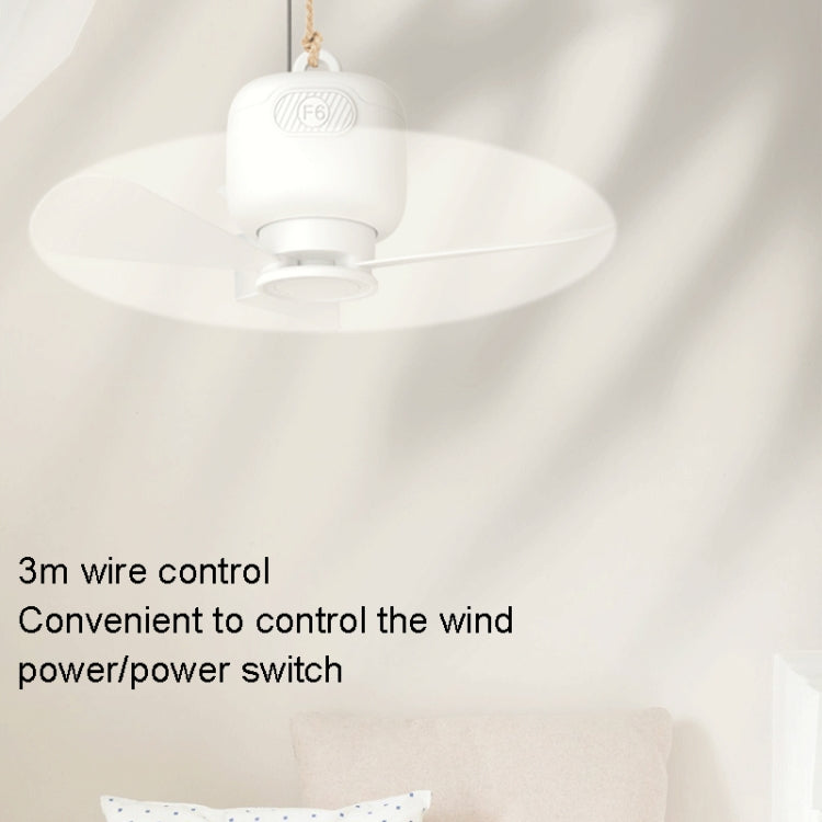 USB Plug-in Version Small Ceiling Fan Camping Outdoor Portable Hanging Fan(White) - HoMEdemic™ 