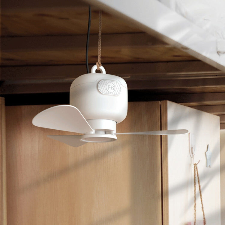 USB Plug-in Version Small Ceiling Fan Camping Outdoor Portable Hanging Fan(White) - HoMEdemic™ 