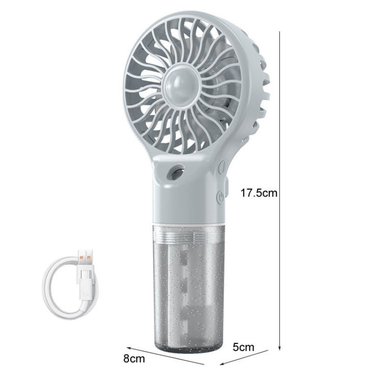 USB Rechargeable Handheld Misting Fan Portable Hydration Electrical Fan(Grey) - HoMEdemic™ 