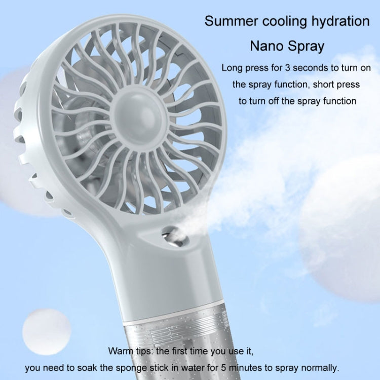 USB Rechargeable Handheld Misting Fan Portable Hydration Electrical Fan(Grey) - HoMEdemic™ 