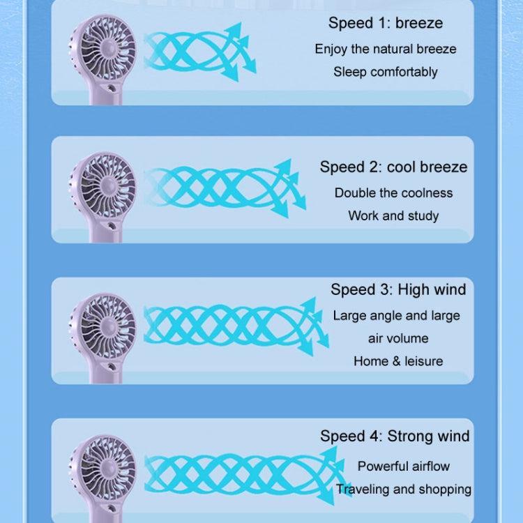 USB Rechargeable Handheld Misting Fan Portable Hydration Electrical Fan(Grey) - HoMEdemic™ 