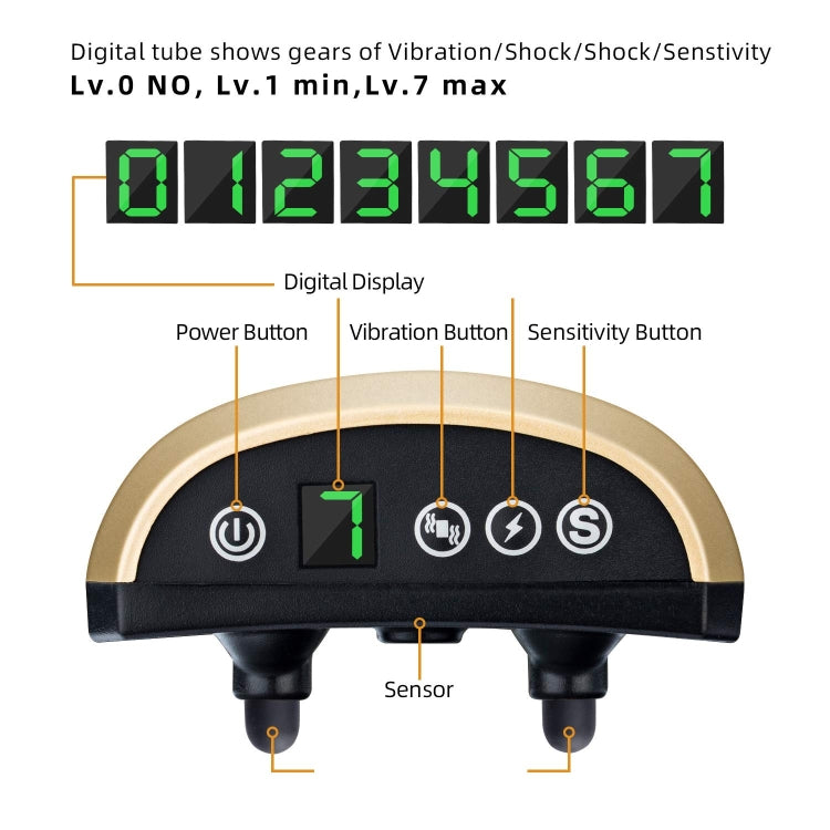 USB Rechargeable Waterproof Dog Bark Collar With Vibration And Beep(Gold) - HoMEdemic™ 
