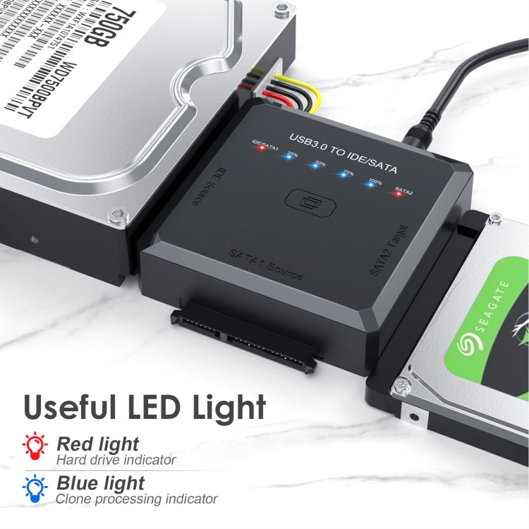 USB3.0 to SATA or IDE Hard Drive Adapter Converter With Clone Function - HoMEdemic™ 