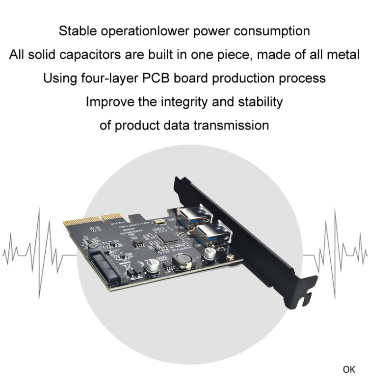 USB3.2 Expansion Card GEN2 Type-A Port ASMedia ASM3142 Transfer 10Gbps(Black) - HoMEdemic™ 