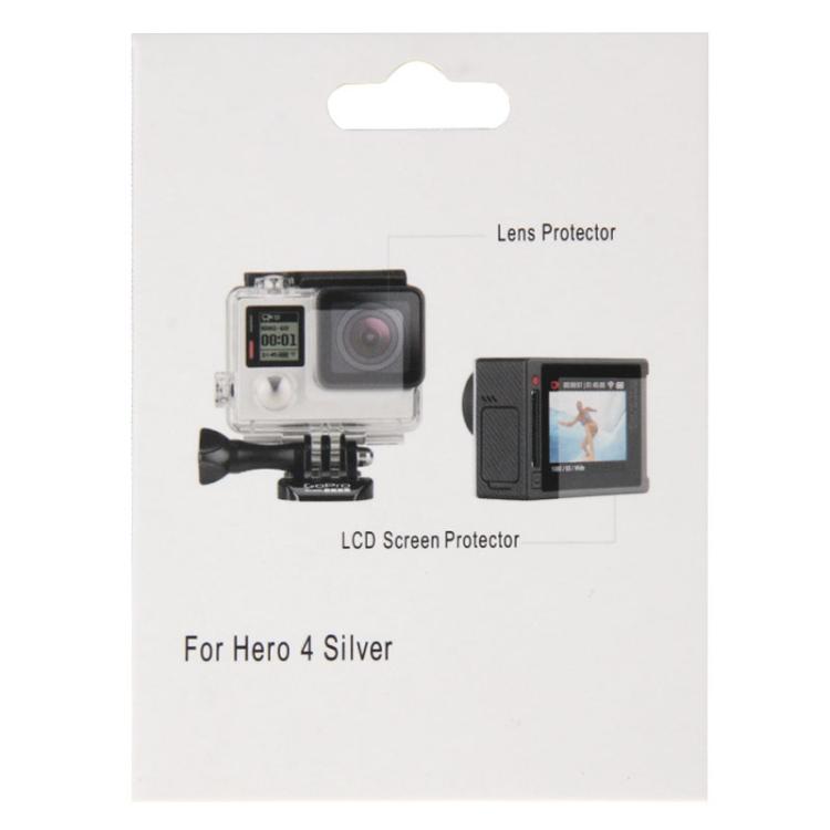 Ultra Clear LCD Screen Protector + Housing Glass Lens Protector Film for GoPro HERO4 Silver Camera - HoMEdemic™ 