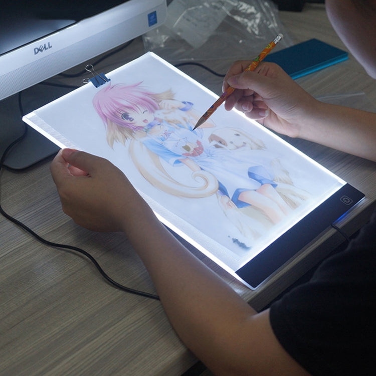 Ultra-thin A4 Size Portable USB LED Artcraft Tracing Light Box Copy Board Brightness Control for Artists Drawing Sketching Animation and X-ray Viewing, Brightness Control - HoMEdemic™ 