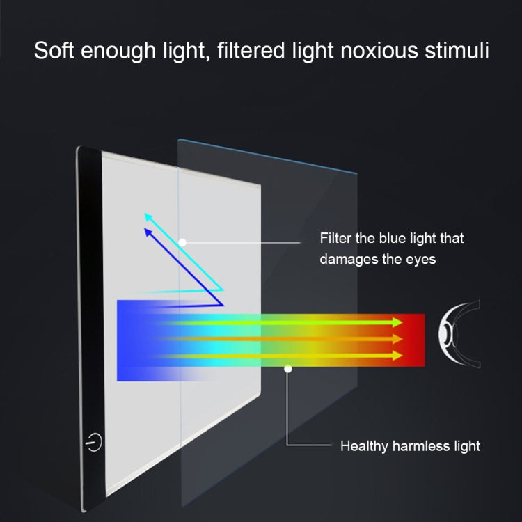 Ultra-thin A4 Size Portable USB LED Artcraft Tracing Light Box Copy Board Brightness Control for Artists Drawing Sketching Animation and X-ray Viewing, Brightness Control No Charger - HoMEdemic™ 