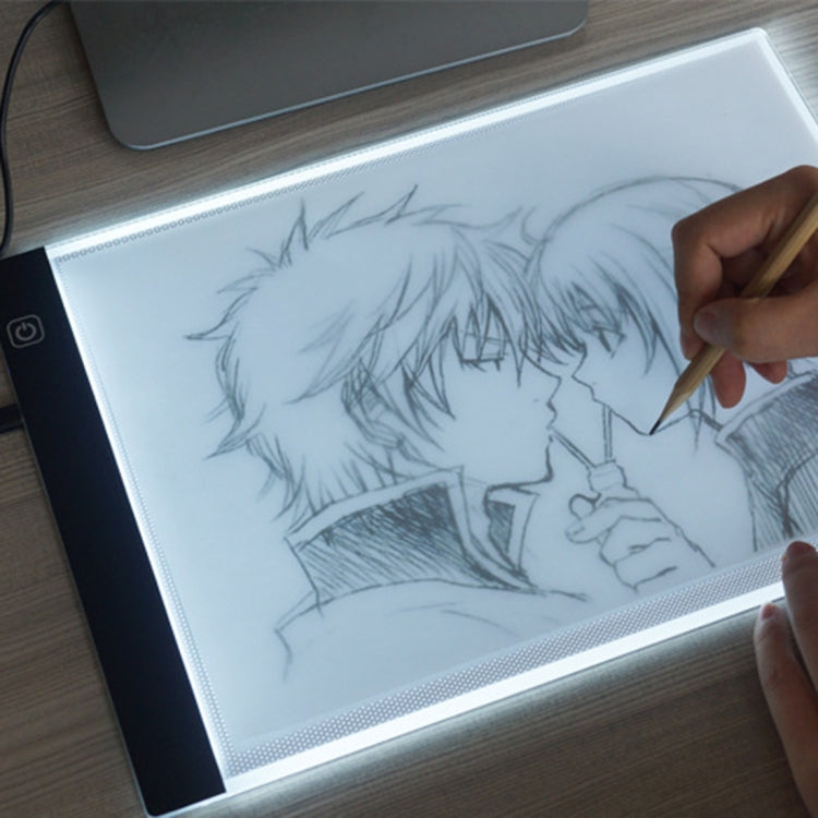 Ultra-thin A4 Size Portable USB LED Artcraft Tracing Light Box Copy Board Brightness Control for Artists Drawing Sketching Animation and X-ray Viewing, Brightness Control No Charger - HoMEdemic™ 