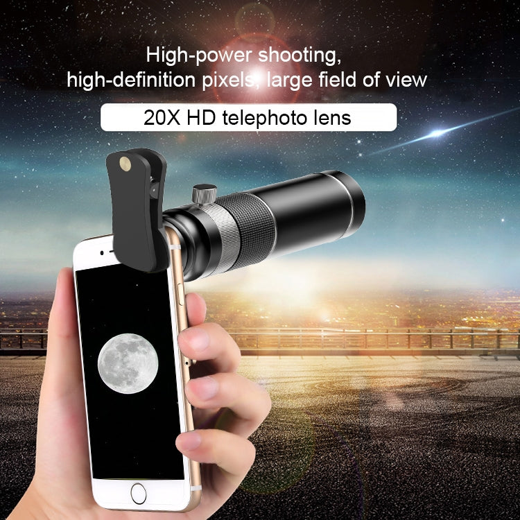 Universal 20X Mobile Phone HD Telephoto Telescope Lens with Tripod & Clip - HoMEdemic™ 