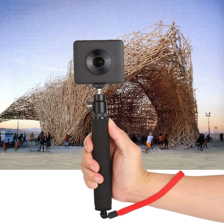 Universal 360 degree Selfie Stick with Red Rope for Gopro, Cellphone, Compact Cameras with 1/4 Threaded Hole, Length: 210mm-525mm - HoMEdemic™ 
