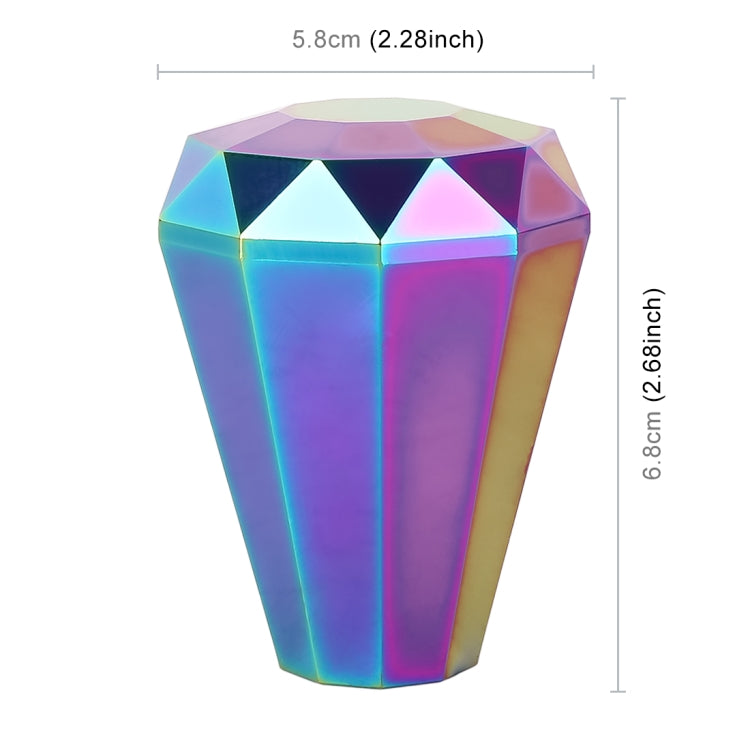 Universal Car Colorful Diamond Shape Metal Gear Shift Knob, Colorful - HoMEdemic™ 