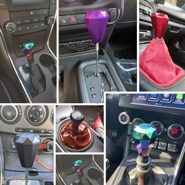 Universal Car Colorful Diamond Shape Metal Gear Shift Knob, Colorful - HoMEdemic™ 