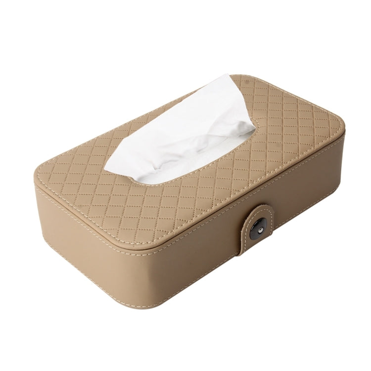 Universal Car Facial Tissue Box Case Holder Tissue Box Fashion and Simple Paper Napkin Bag with Napkin, With Napkin (Black), With Napkin (Khaki), With Napkin (Brown) - HoMEdemic™ 