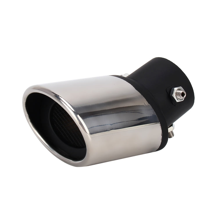 Universal Car Styling Stainless Steel Curved Bolt-on Exhaust Tail Muffler Tip Pipe with Mesh, Curved/Black, Curved with Mesh - HoMEdemic™ 