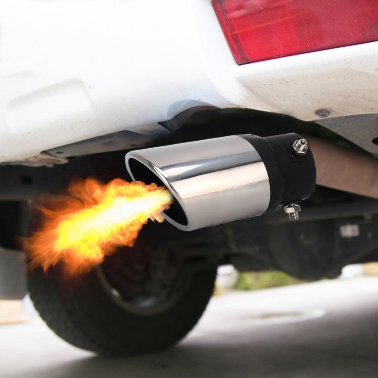 Universal Car Styling Stainless Steel Straight Bolt-on Exhaust Tail Muffler Tip Pipe with Mesh - HoMEdemic™ 