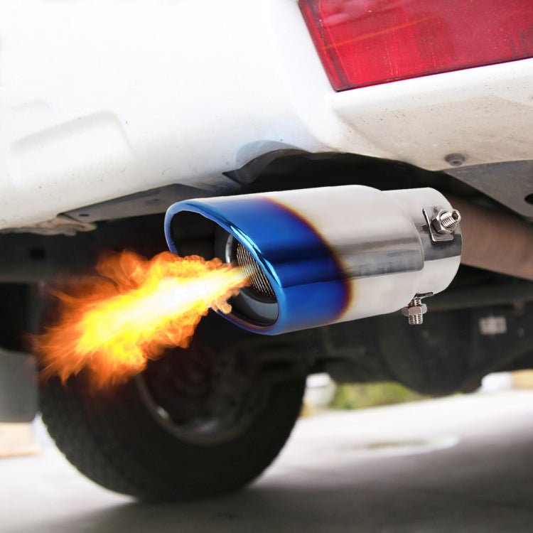 Universal Car Styling Stainless Steel Straight Bolt-on Exhaust Tail Muffler Tip Pipe with Mesh - HoMEdemic™ 